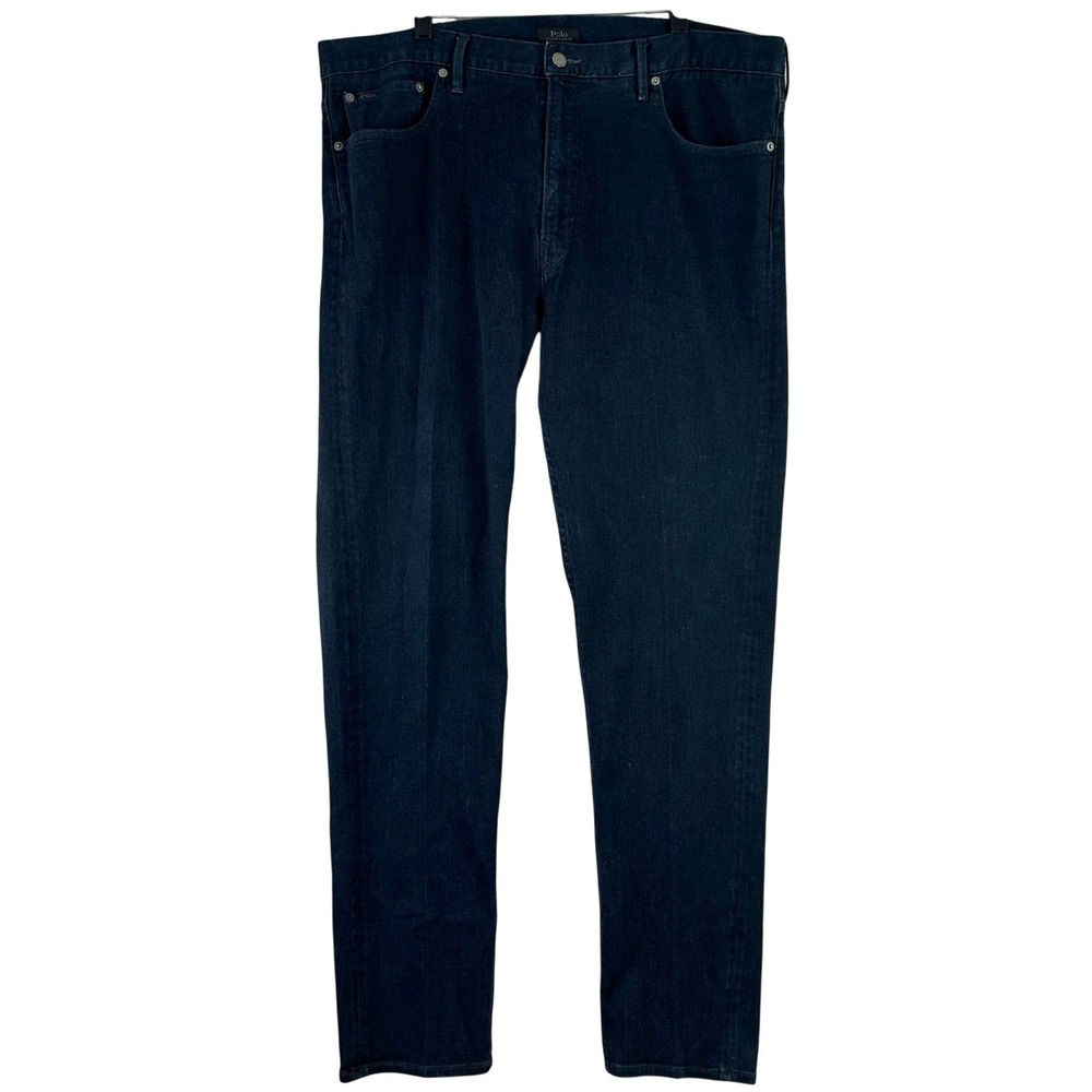 Polo Ralph Lauren Straight Fit Jeans Mens 42x32‎ Dark Indigo Blue Classic Denim